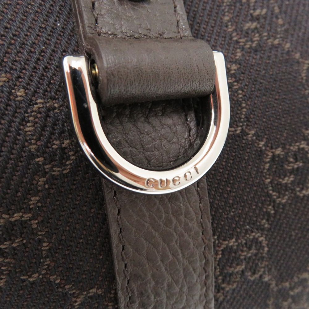 美品 グッチ GG ABBEY トートバッグ キャンバス レザー 268640 ダーク  