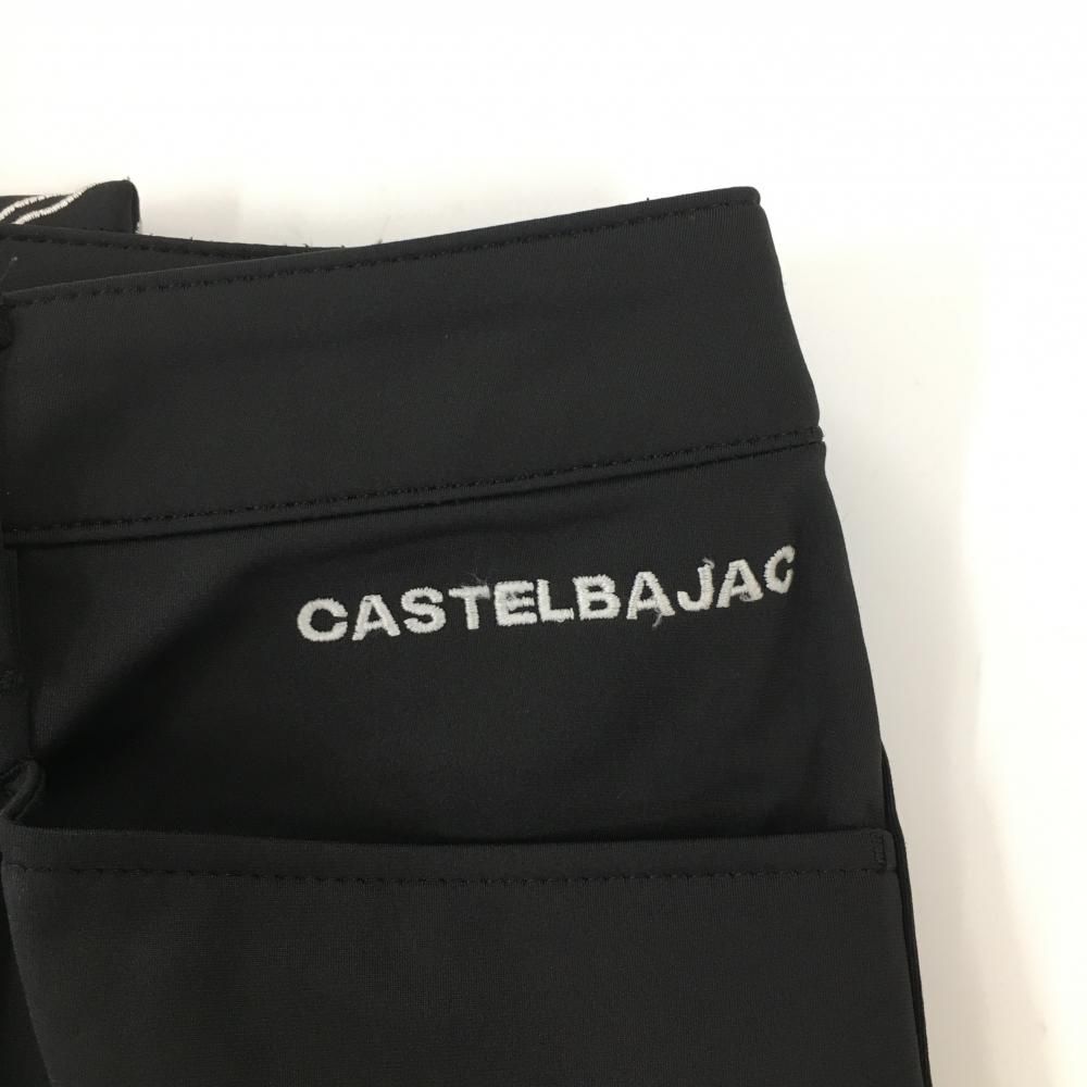 ★SALE10％OFF★【美品】カステルバジャック カーゴパンツ 黒 ポーチ取り外し可 裏起毛 ストレッチ レディース 11(L) ゴルフウェア CASTELBAJAC