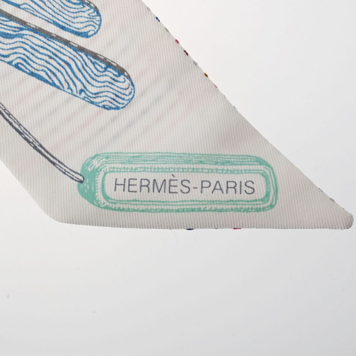 エルメス ツイリー ExLibros Les Parisiennes ブラン/ローズ 853954S レディース シルク100％ スカーフ