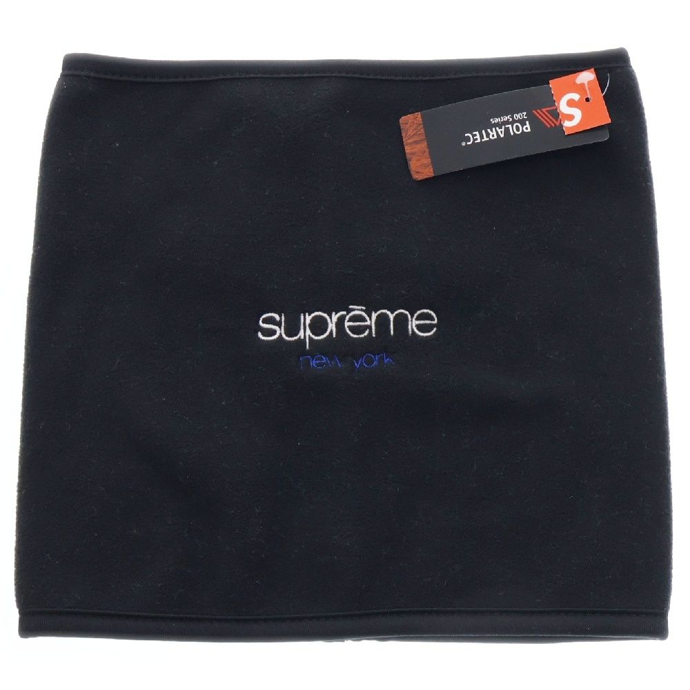 SUPREME (シュプリーム) 16AW Polartec Fleece Neck Gaiter ポーラテック フリース ネック クラシックロゴ ネックウォーマー ブラック