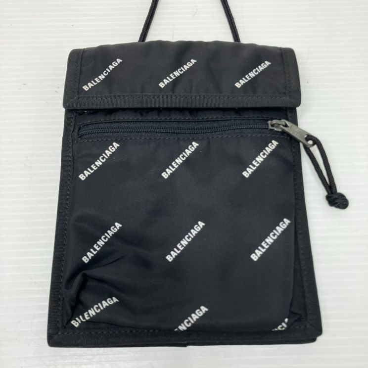 バレンシアガエクスプローラー ショルダーポーチロゴブラック