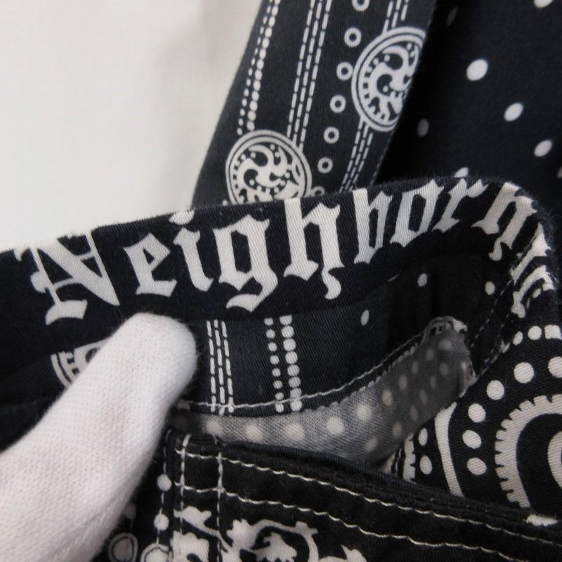 NEIGHBORHOOD ネイバーフッド 長袖シャツ 21SS 211AQNH-SHM07 BANDANA.NC/C-SHIRT.LS バンダナ  パッチワーク ブラック 黒 M 71009912 - メルカリ