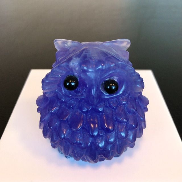 【縁起物】☆フローライトフクロウ置物☆ 縁起物】フローライトふくろう置物 良い 梟 フクロウの置物 フロー