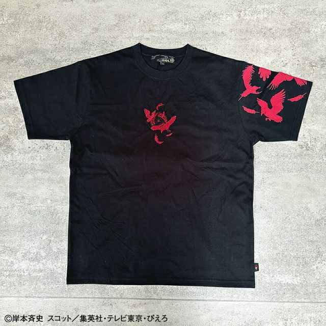 (超希少) ナルト疾風伝 半袖Tシャツ アニメ　うちはイタチ 写輪眼 絡繰魂 × NARUTO うちはイタチ 暁 柄 刺繍 半袖 Tシャツ