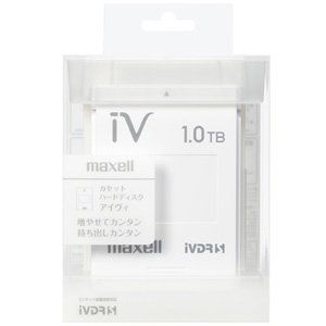 【新着商品】マクセル iVDR-S規格対応リムーバブル・ハードディスク 1.0TB(ホワイト)maxell カセットハードディスク「iV(アイヴィ)」 M-VDRS1T.E.WH