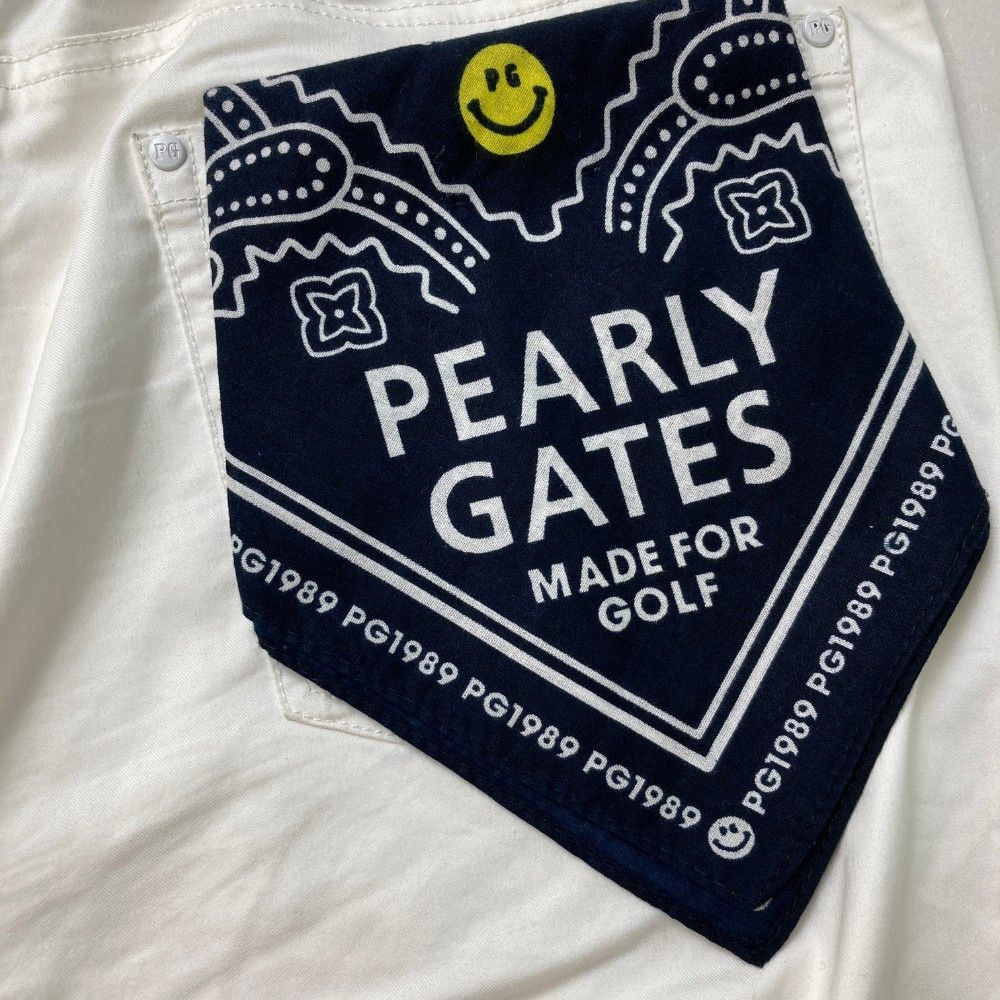 サイズ：2 PEARLY GATES パーリーゲイツ  ストレッチパンツ バンダナ付  ホワイト系 [240101433221] ゴルフウェア レディース ストスト サイズ：2 PEARLY GATES パーリーゲイツ ストレッチパンツ