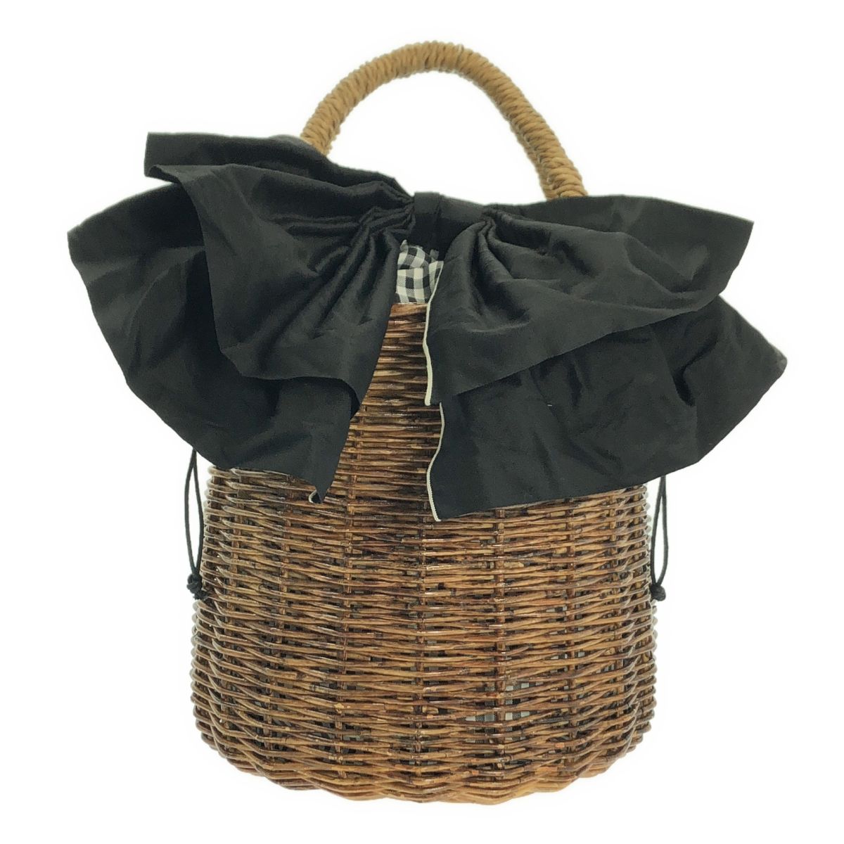 LUDLOW | ラドロー | ビッグ リボン かご バスケット トートバッグ | ブラック|ホワイト|ブラウン | レディース