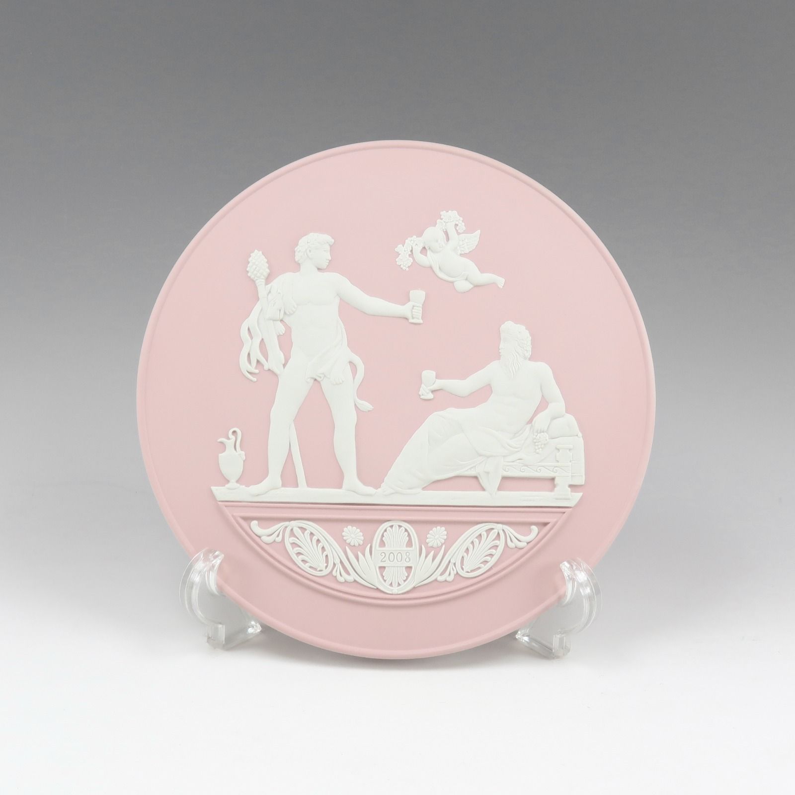 Wedgwood ウェッジウッド 2008年イヤープレート 18.5cm ジャスパーピンク _ オブジェ