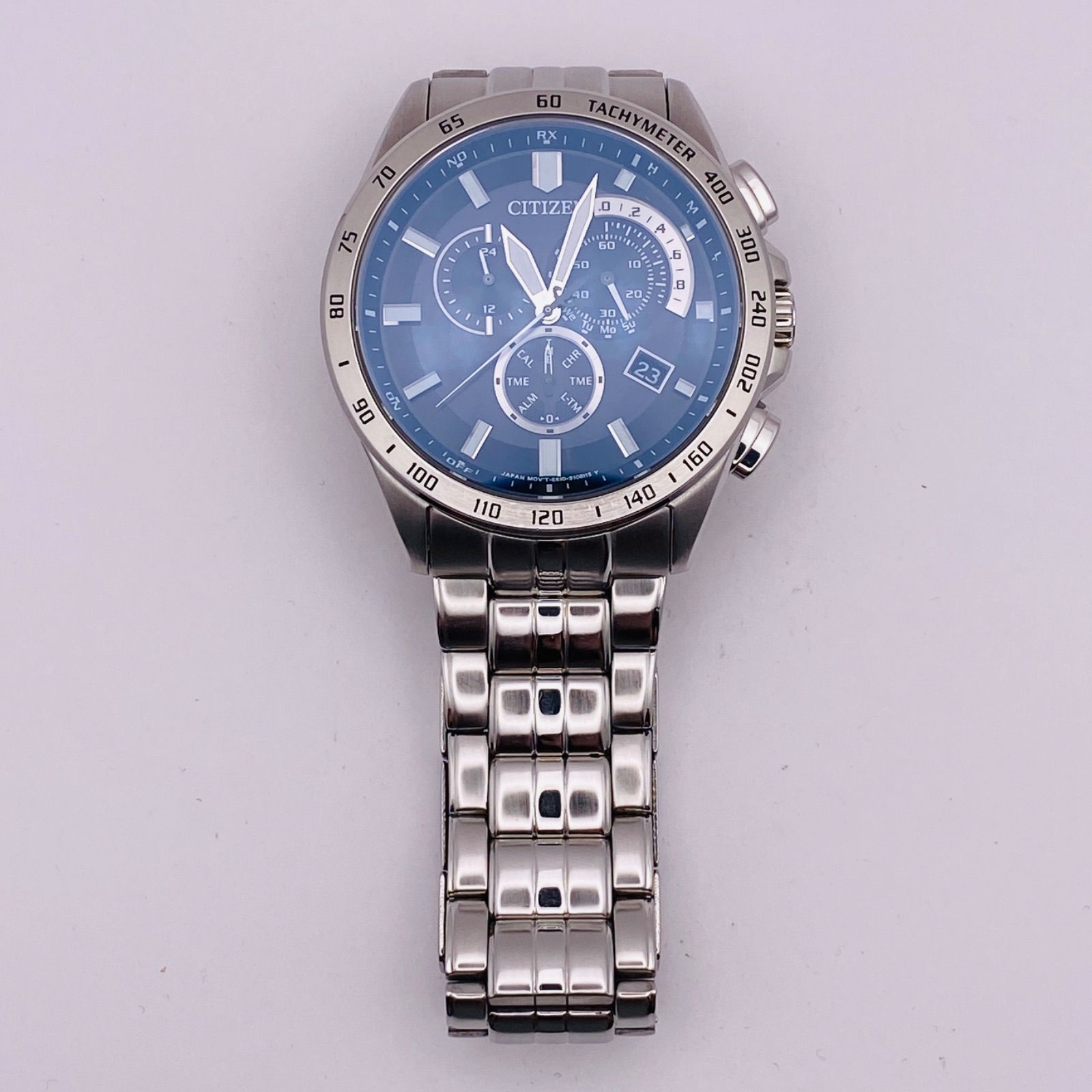 T146）良品 稼動品 CITIZEN シチズン 電波ソーラー ECO-DRIVE クロノ