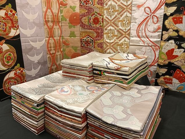 平和屋着物□袋帯 西陣 まとめて100点 向い鳳凰 向い鶴 蝶 花柄 楽器  