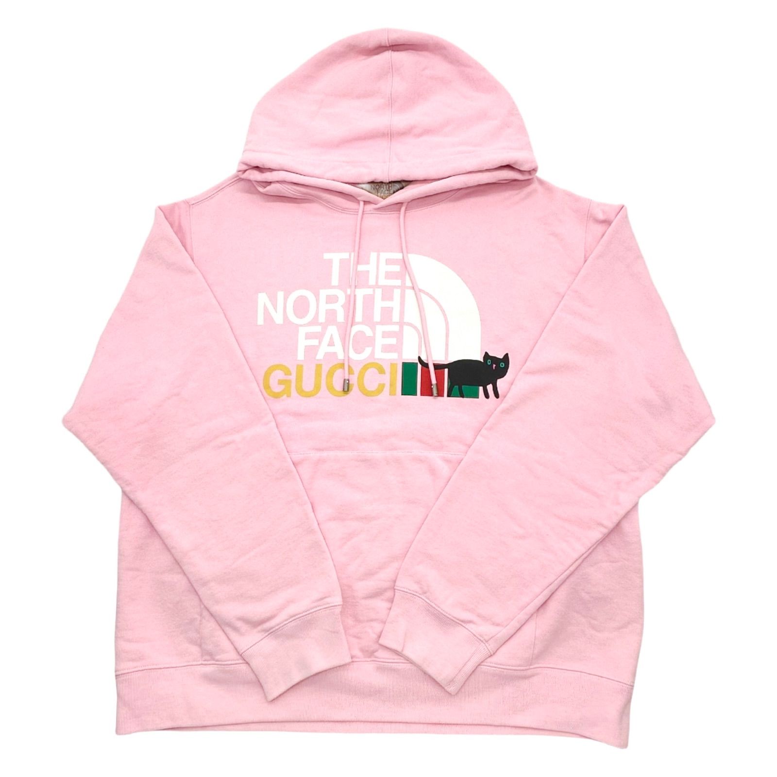 GUCCI グッチ ノースフェイス パーカー NORTH FACE ピンク 626989 コットン トップス 猫 ネコ メンズ S オーバーサイズ コラボ mens tops cat pink Ssize 服 お出かけ カジュアル
