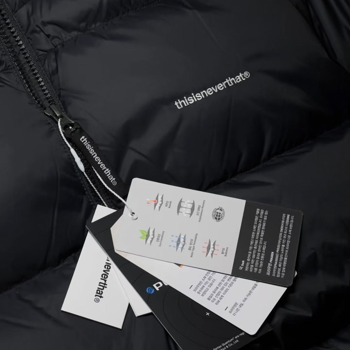 韓国の人気 Thisisneverthat ダウンジャケット カジュアル ロゴ 男女  