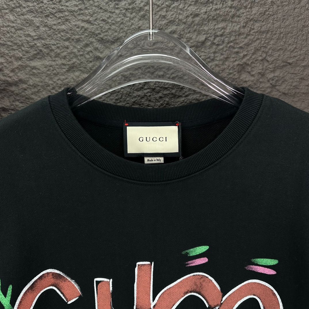◆GUCCI◆ ロゴプリント入りスウェットシャツ 90s USA製 Bootleg GUCCI ブート グッチ ロゴプリントデザイン