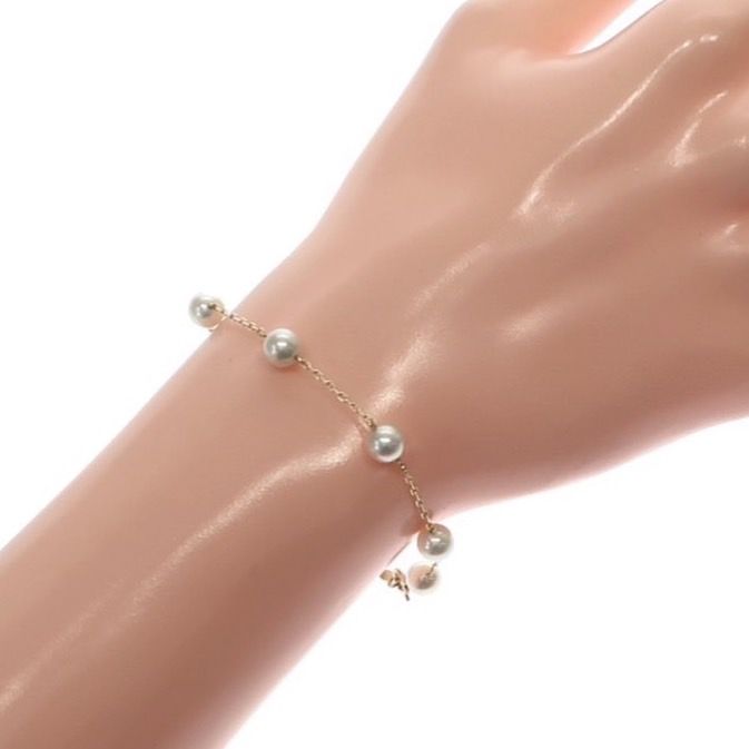 未使用品】MIKIMOTO ミキモト パール ブレスレット 8P 8粒 K18 YG 750