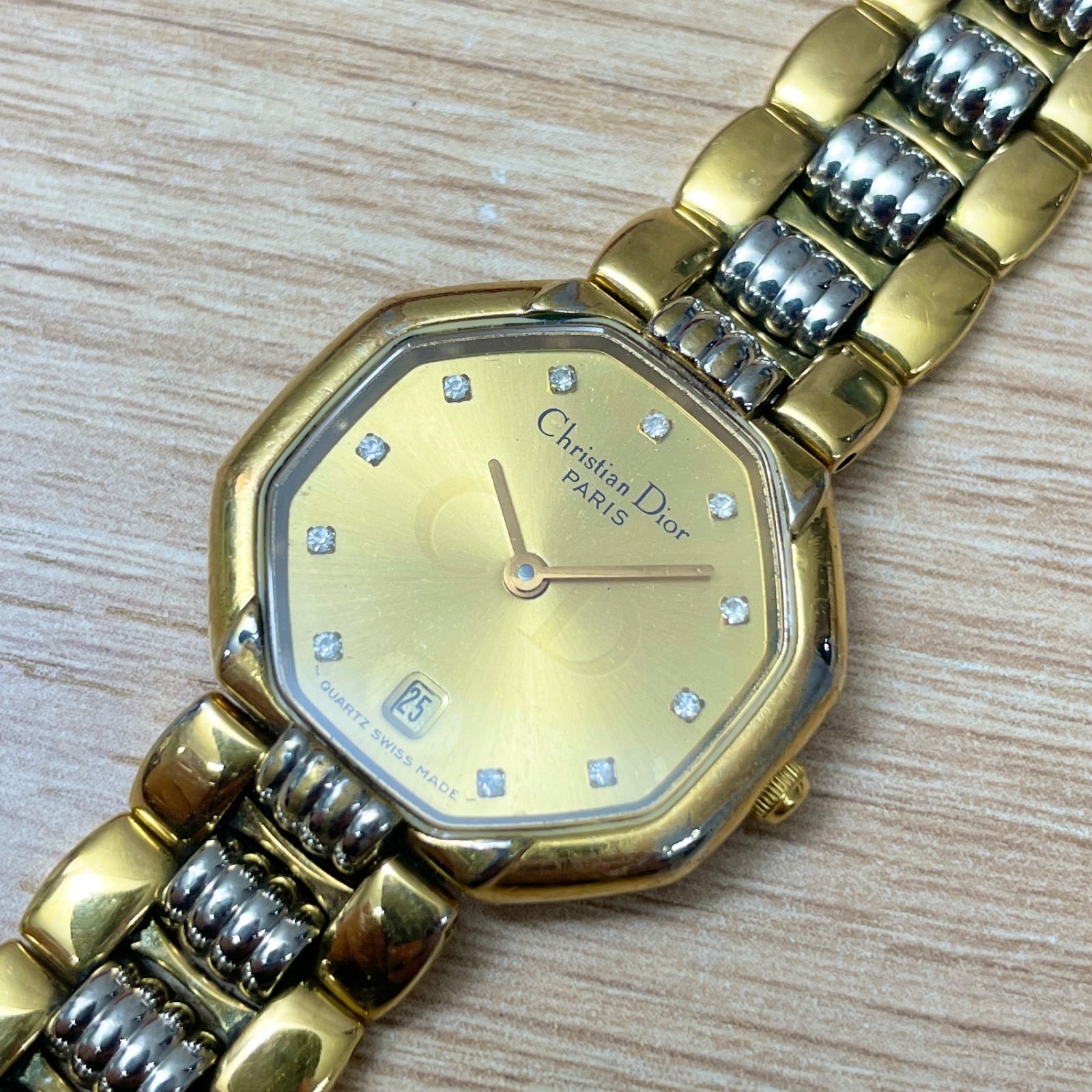 C-01006 Christian Dior クリスチャンディオール 時計 ゴールド レディース 腕時計