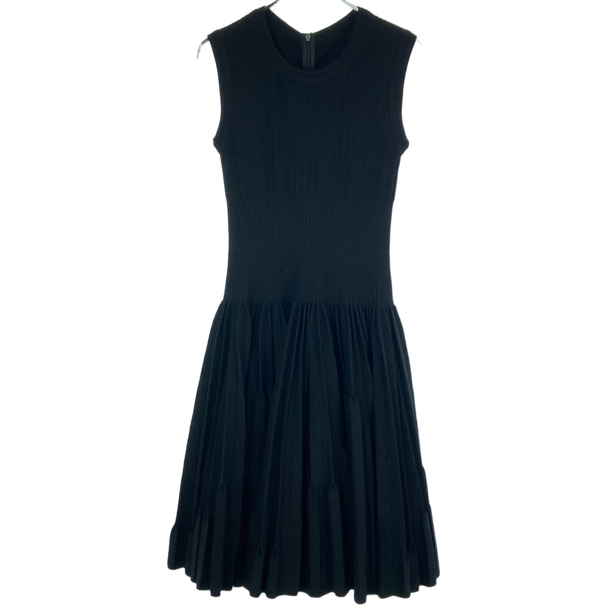 ALAIA アライア ノースリーブプリーツニットドレスワンピース