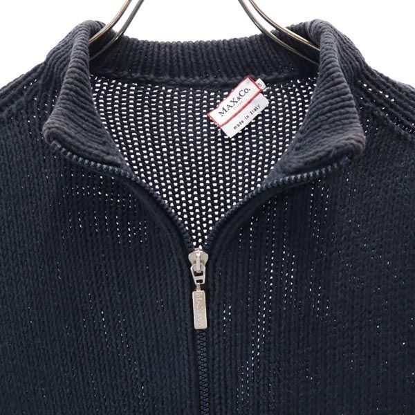 マックスアンドコー イタリア製 ニットジャケット S ネイビー系 MAX&CO レディース   【221018】
