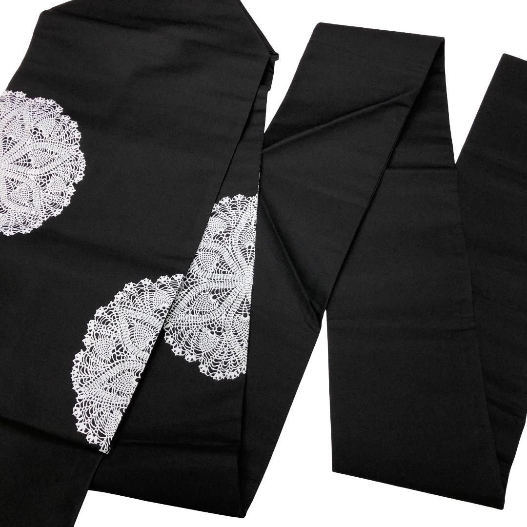 名古屋帯 美しい華柄模様 染柄 黒色 O-5367 名古屋帯 美しい華柄模様 染柄 黒色 O-5367 - メルカリ