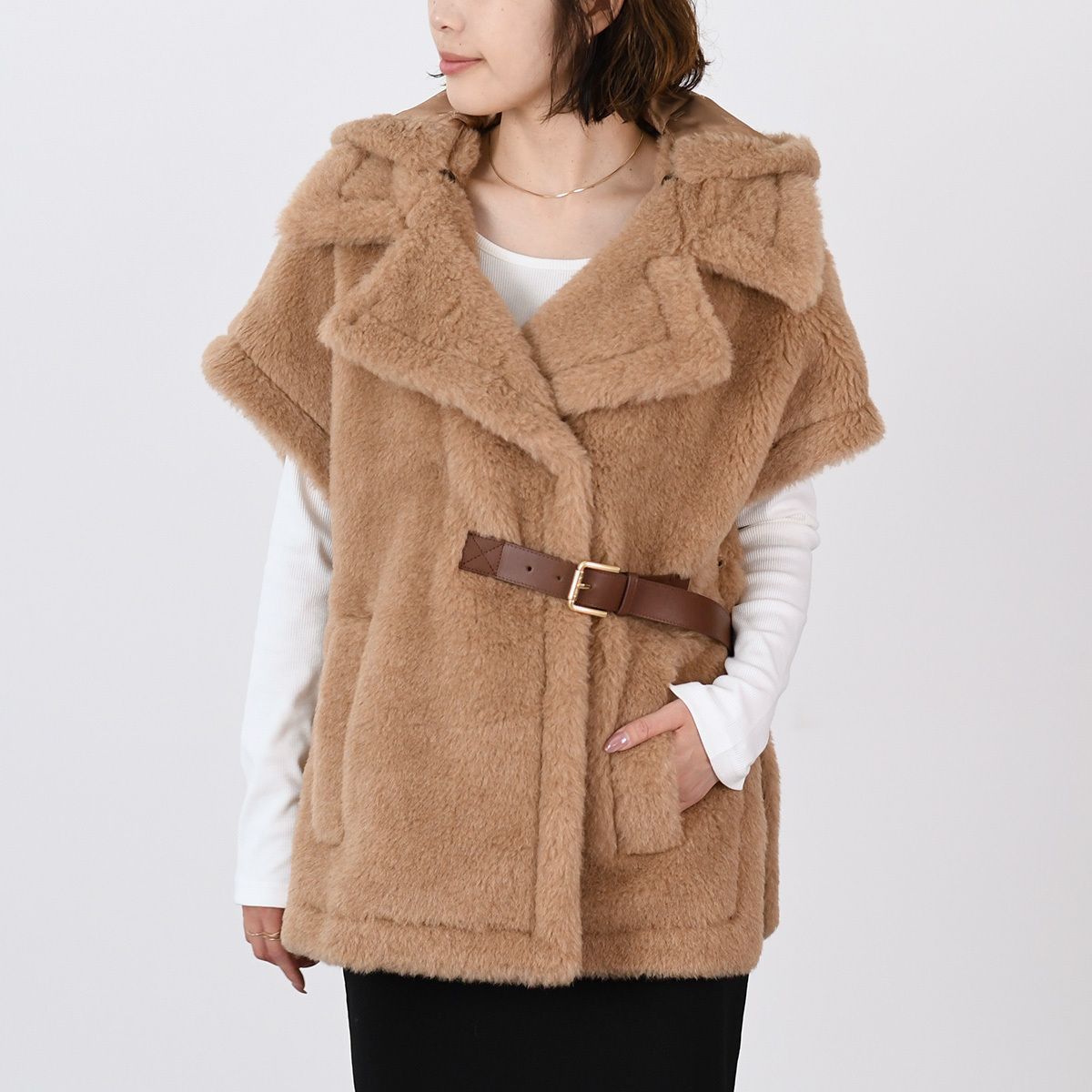 Max Mara マックスマーラ ポンチョ ケープ アウター LANOSO4