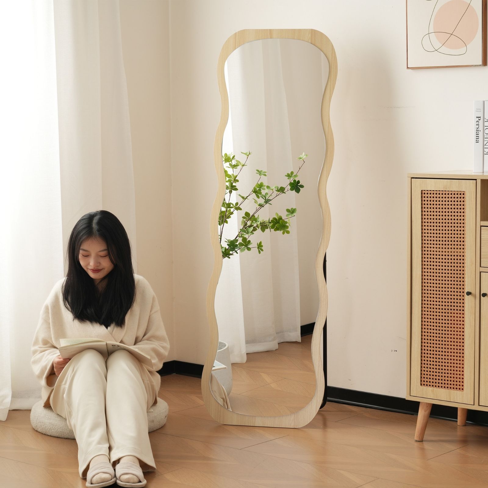 全身鏡 姿見鏡 スタンドミラー 壁掛け 立て掛け 折りたたみ 飛散