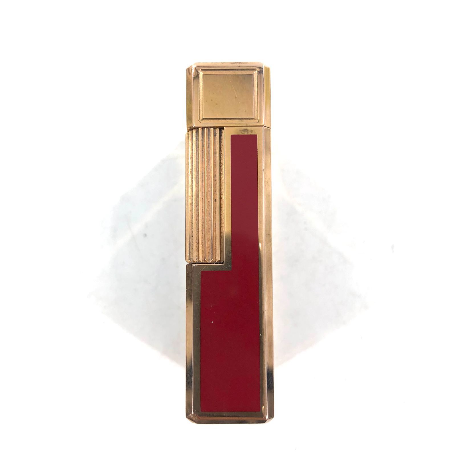 S.T.Dupont デュポン 都彭 赤漆 ゴールドライン ガスライター