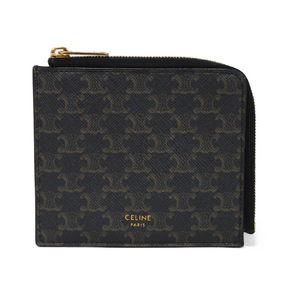 CELINE セリーヌ トリオンフ コインパース 箔押し 旧型 カーキ L CELINE セリーヌ トリオンフ コインパース 箔押し 旧型 カーキ L