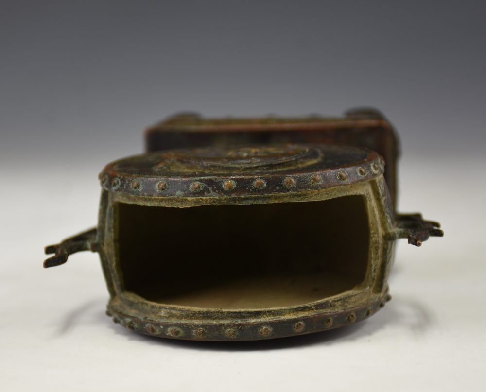 古美術 古銅火炎雨龍香炉