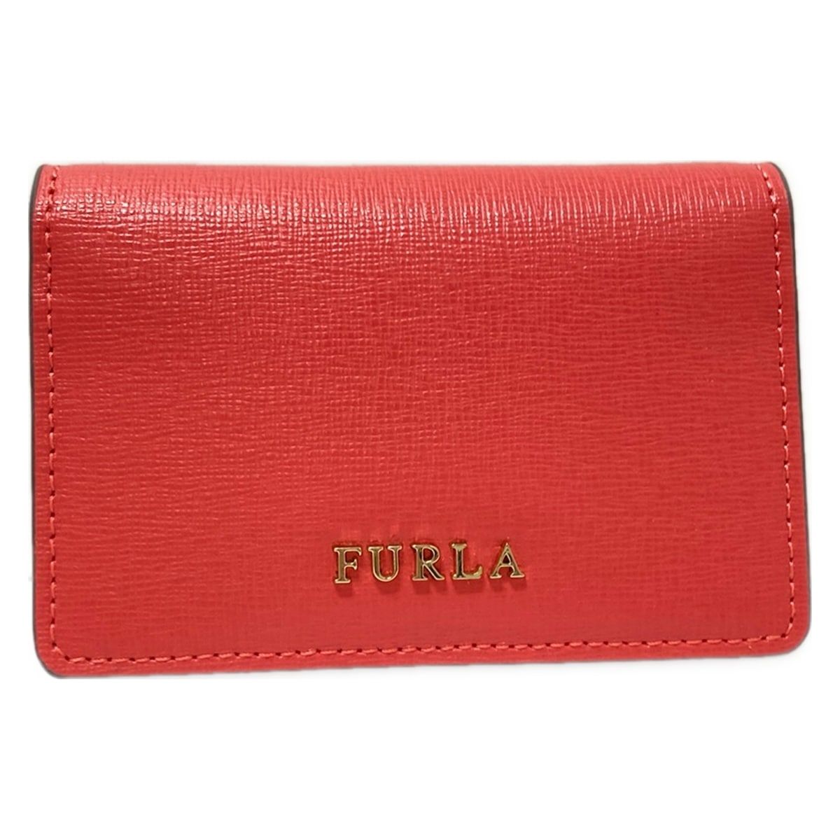 FURLA フルラ 名刺入れ - レッド レザー