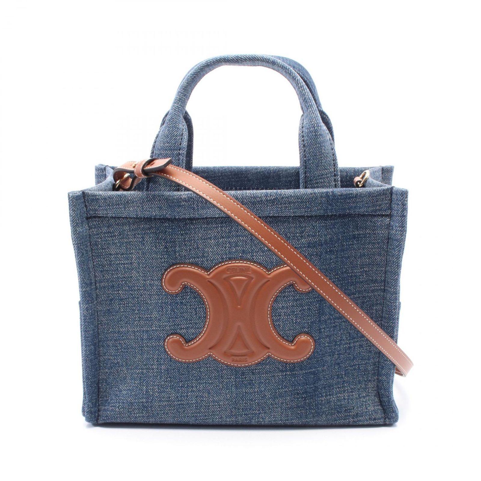 希少】CELINE マカダム デニム ショルダーバッグ トートバッグ 