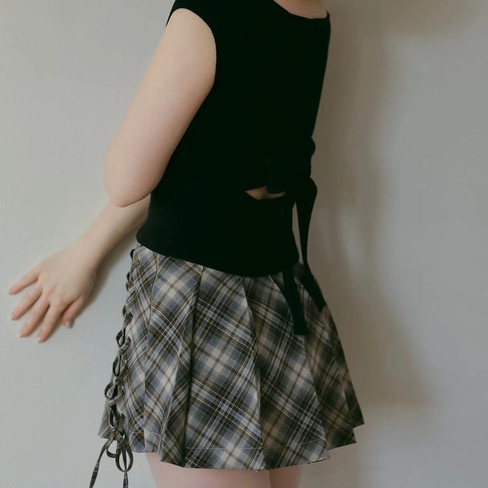 スカート andmary Sonia lace up mini skirt Sonia lace up mini skirt