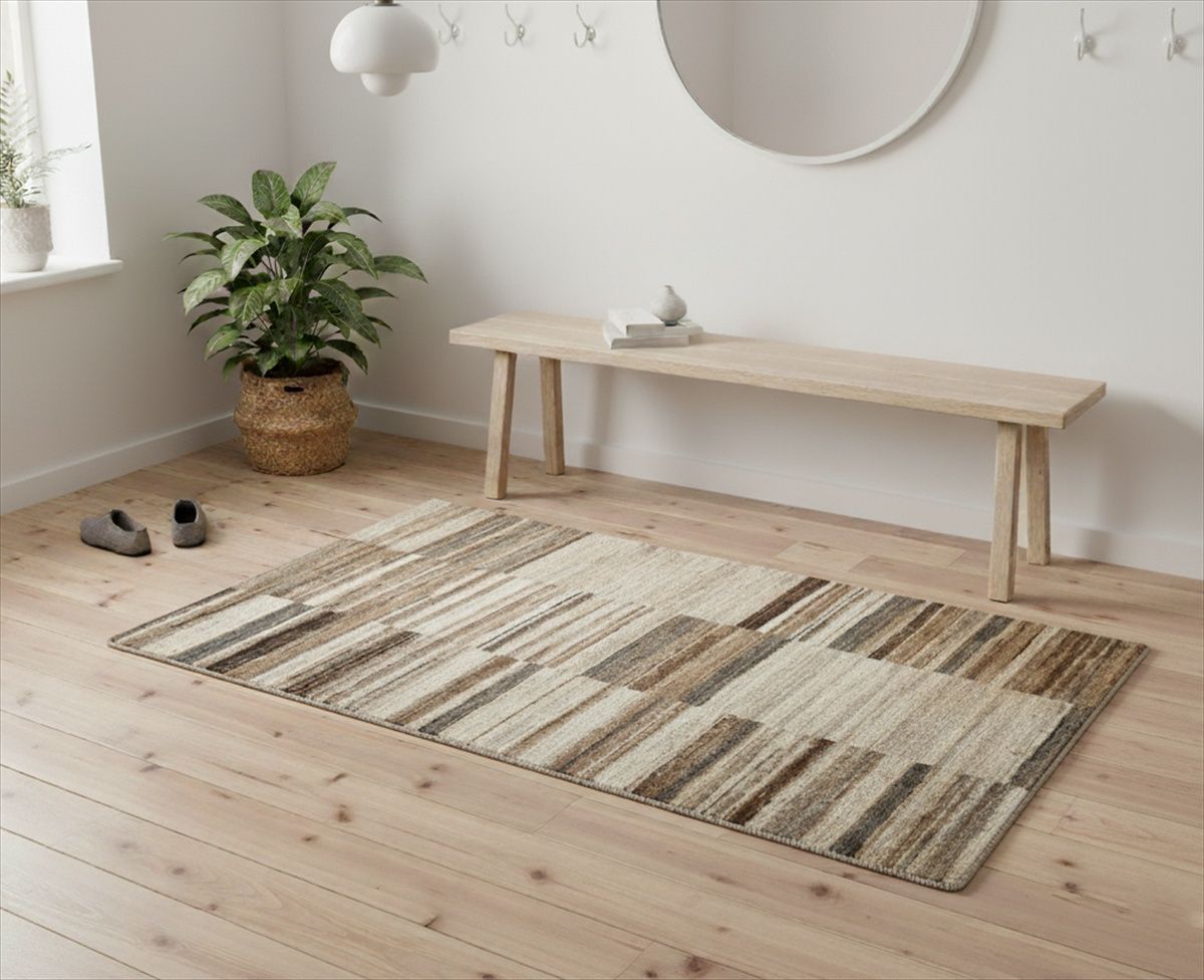 夏は涼しく冬は暖かい天然無染めラグ ガゼニラハット