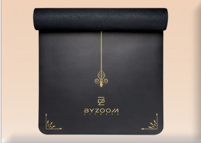 BYZOOM バイズーム ヨガマット 天然ゴム製ヨガマット PUNR 5mm Black