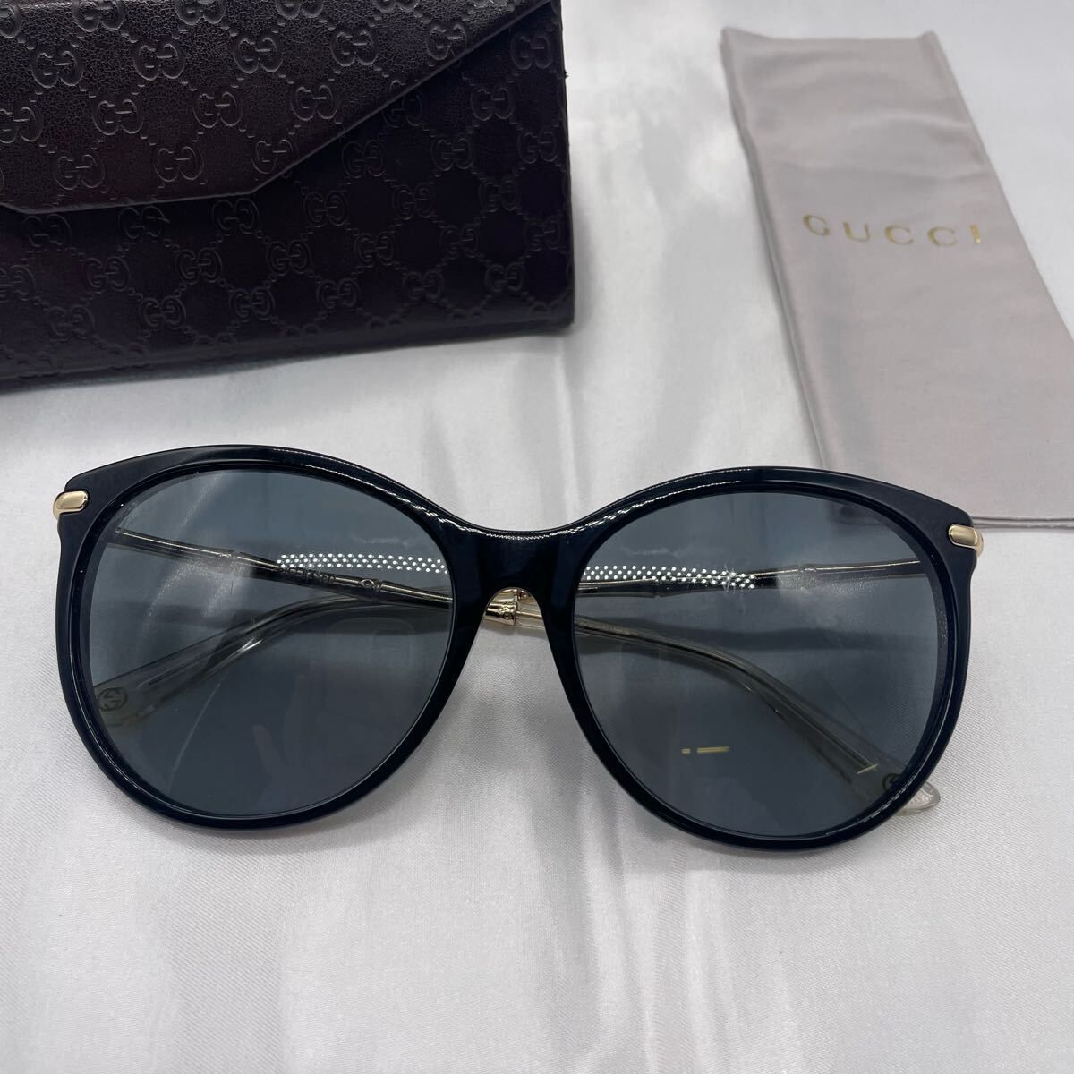 GUCCI サングラス　バンブー　GG3777FS　美品 ✓GUCCI サングラス バンブー GG3777 メンズ ロゴ入り ケース