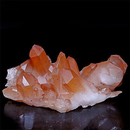〔D133-3〕コリント産 タンジェリンクォーツ クラスター マンダリンクォーツ Tanjerine Quartz 蜜柑水晶 メール便不可