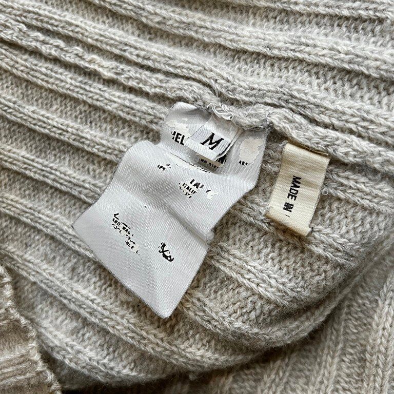 HELMUT LANG 1998 V-NECK KNIT SWEATER 畦編みVネックニットセーター