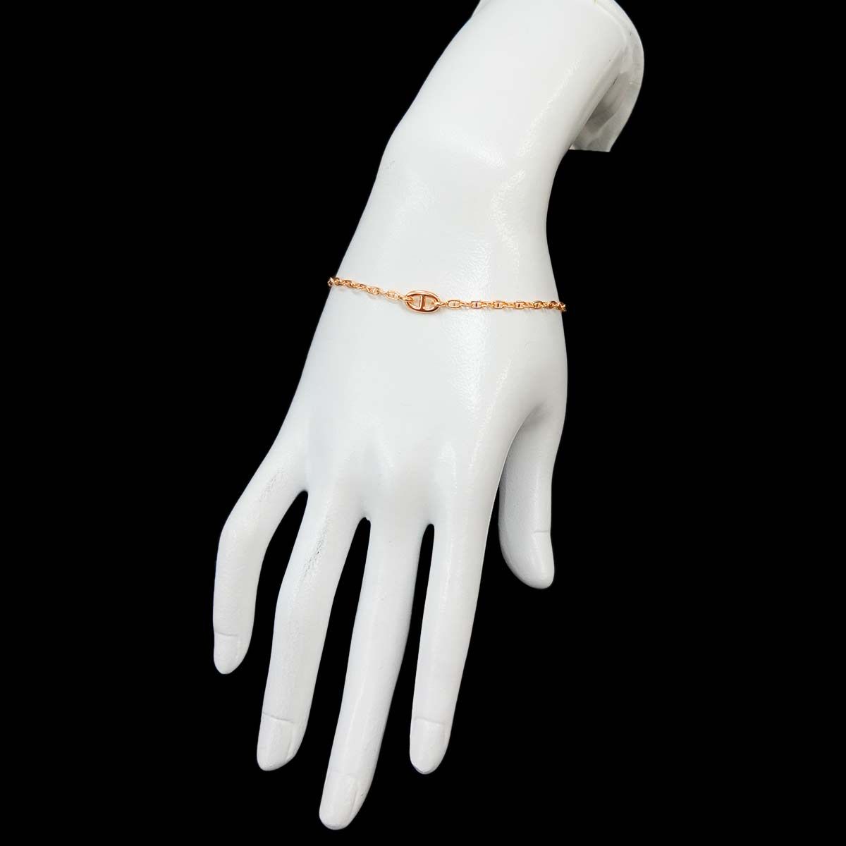 エルメス HERMES ファランドール ブレスレット ST 17cm K18 PG ピンク  