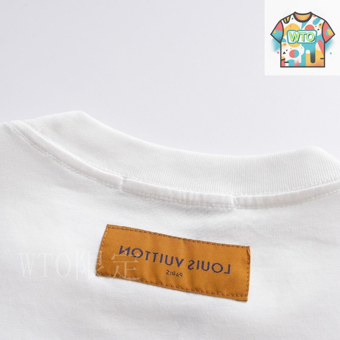 Louis Vuitton ロゴプリント ショートパンツ 今日特価】Louis Vuitton LV Logo Print ショートスリーブ-1