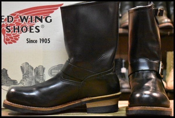 9.5D 08年 レッドウィング 2268 エンジニア 黒 ブラッククローム スチールトゥ プルオン ブーツ redwing HOPESMORE FJ106