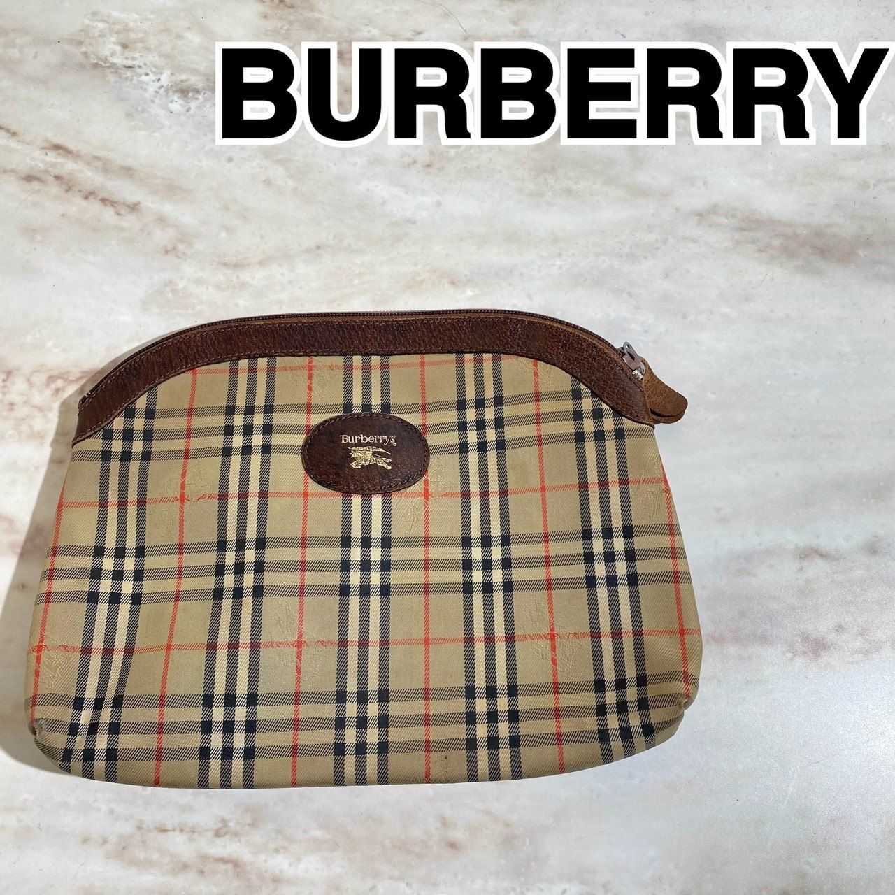 廃盤 BURBERRY バーバリーズ クラッチバッグ ノバチェック バッグ 眩 