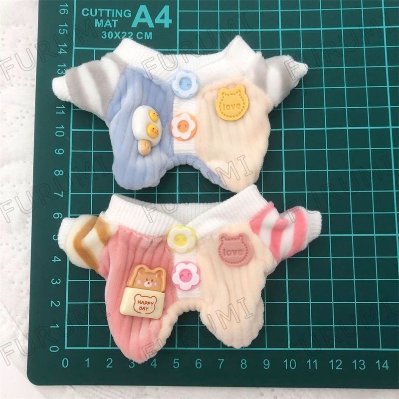 10cm オーバーオール ぬい服 ピンク ブルー お得な2色セット【69