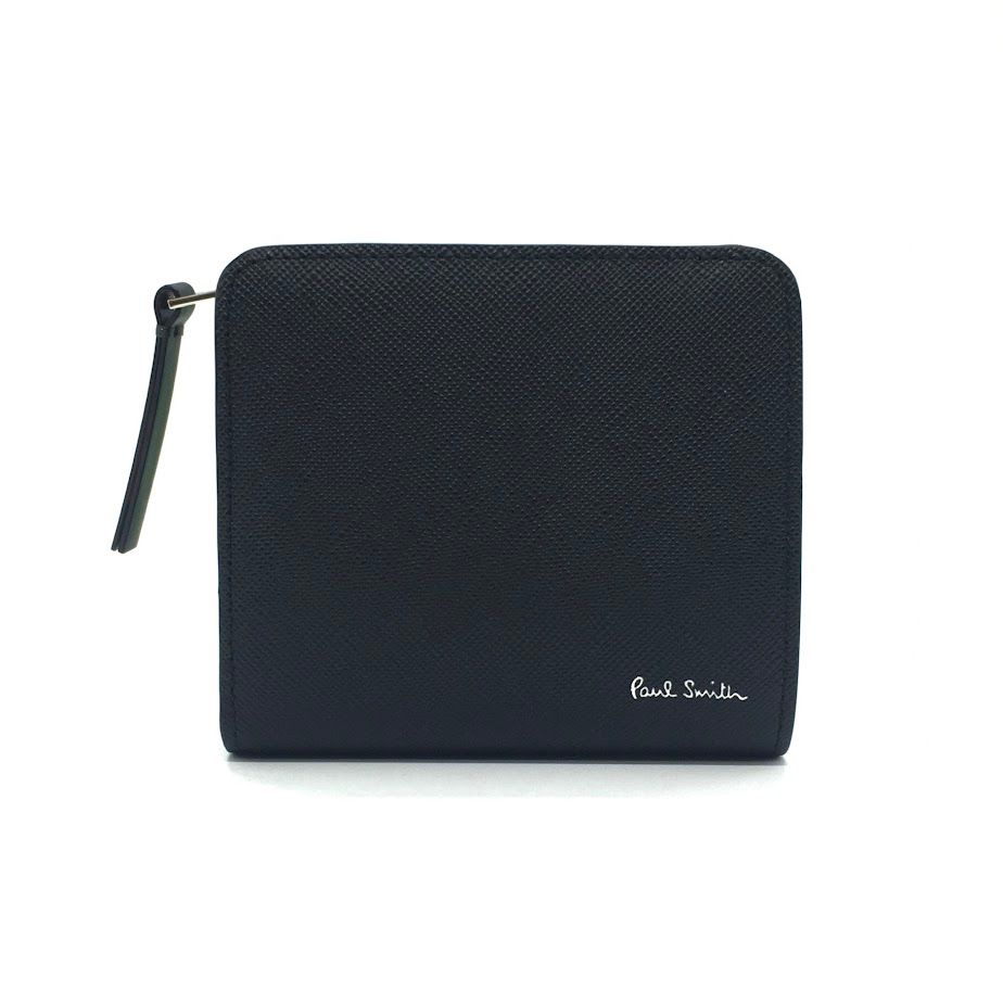 倉吉店 Paul Smith ポール スミス 二つ折り財布 ブライトストライププラー 813-019 ブラック 124