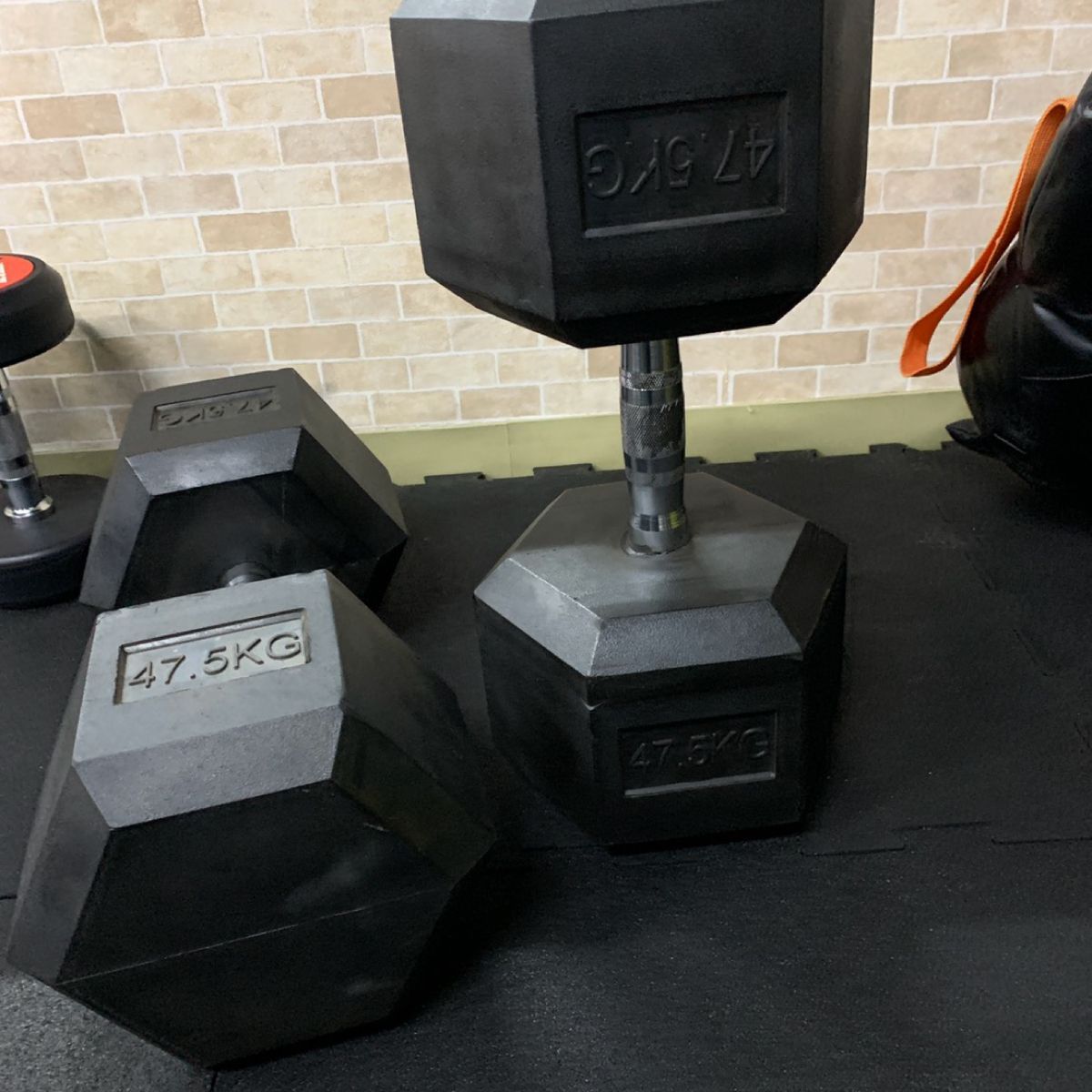 ラバー ヘックス ダンベル 47.5kg × 2個 セット 【公式通販】