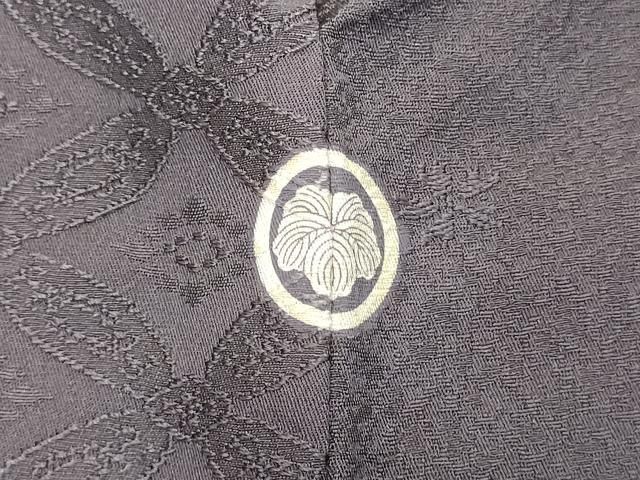 平和屋着物○上質な色無地 七宝雪輪地紋 鳩羽色 さが美扱い 正絹 逸品