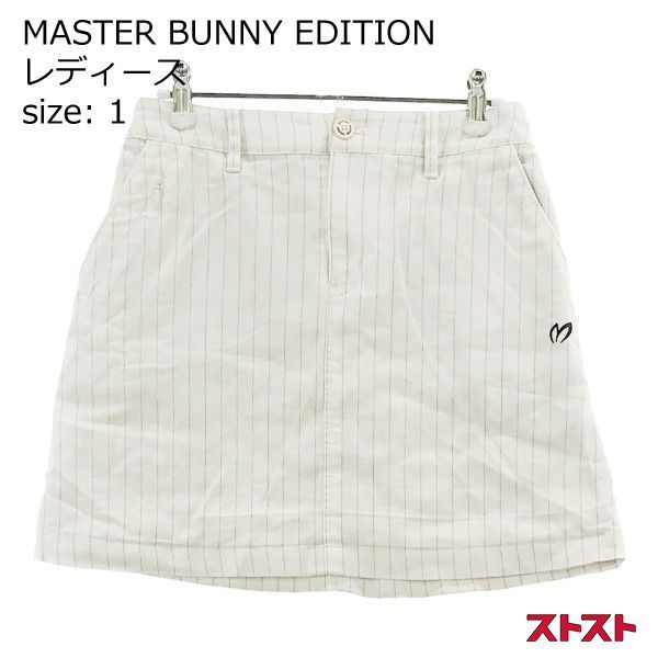 MASTER BUNNY EDITION マスターバニーエディション ストレッチスカート ストライプ柄 ホワイト系 1 [240001858334]#