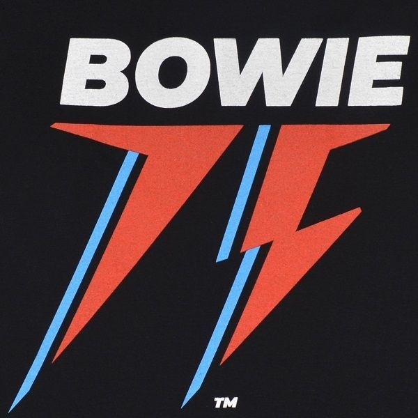 DAVID BOWIE デヴィッドボウイ 75th Logo Tシャツ BLACK - メルカリ