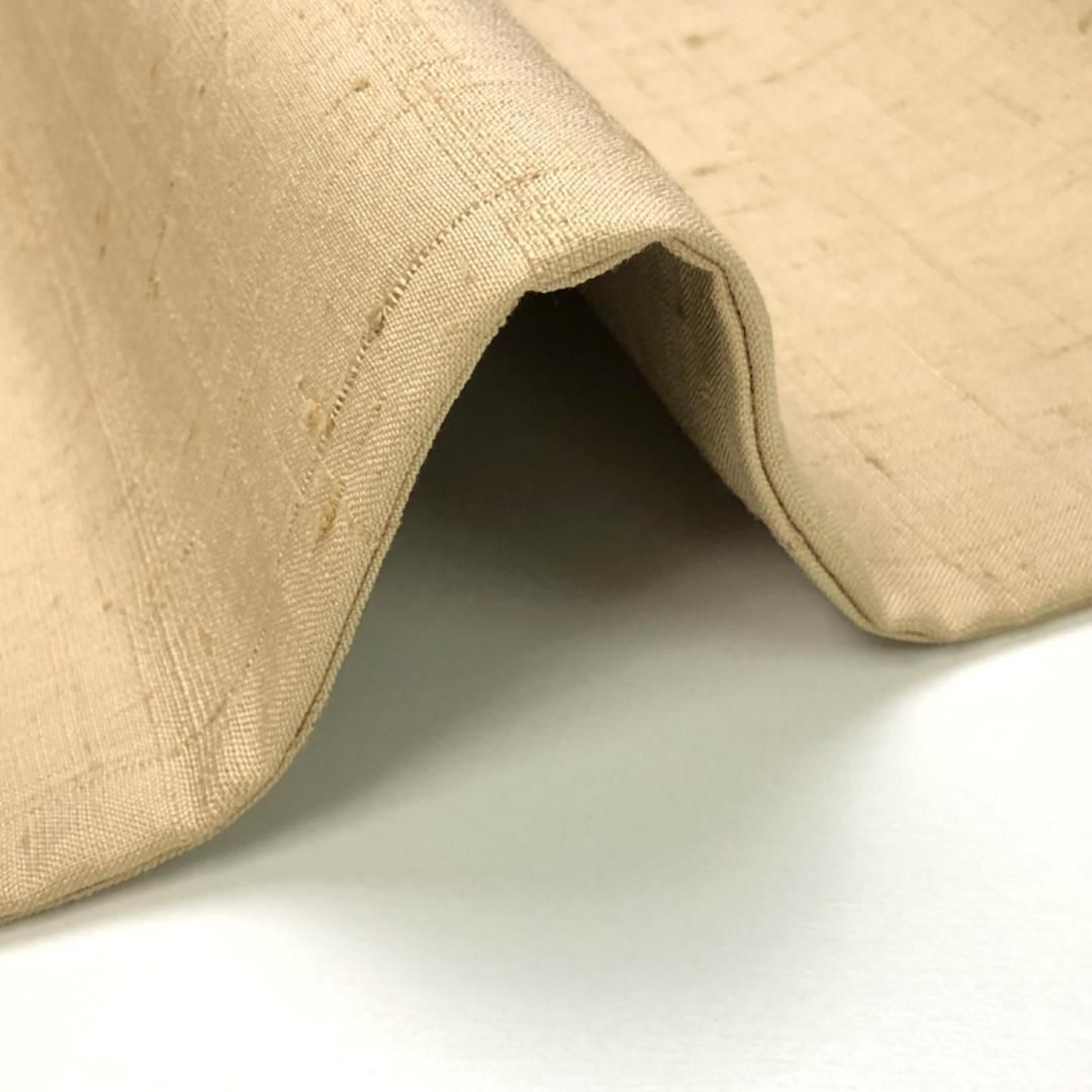 夏帯 名古屋帯 作家物 紬 墨書き 枯野色 O-5091