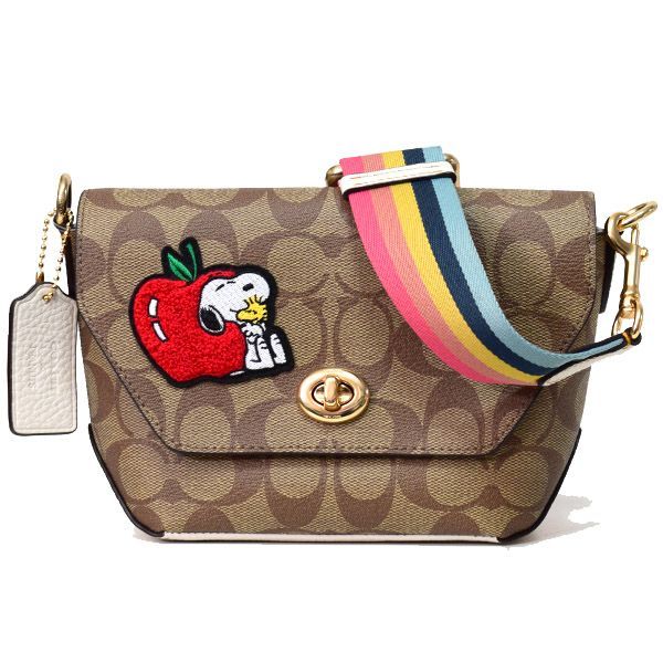 COACH 小銭入れ スヌーピー シグネチャー コーティングキャンバス レザー COACH】コーチ コーティングキャンバス スムースレザー
