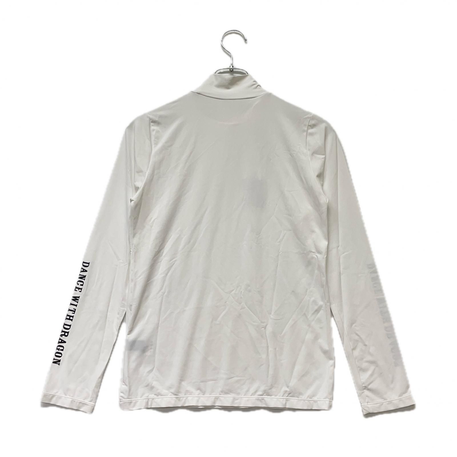 ♥品 レディース ダンスウィズドラゴン DANCE WITH DRAGON インナー 3 L ホワイト 長袖 ハイネック チビドラワッペン