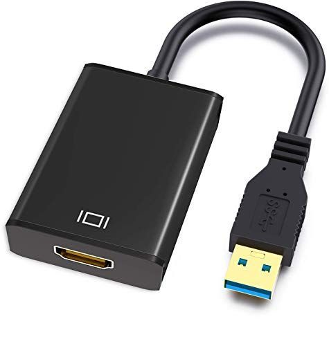 USB HDMI 変換アダプタ、ABLEWE ドライバー内蔵 USB 3.0 to HDMI 変換 ケーブル 5Gbps高速伝送 金メッキコネクタ採用 耐用性良い 1080P 使用簡単 MAC対応しないマルチディスプレイ HDMI 出力 USB HDMI コネ