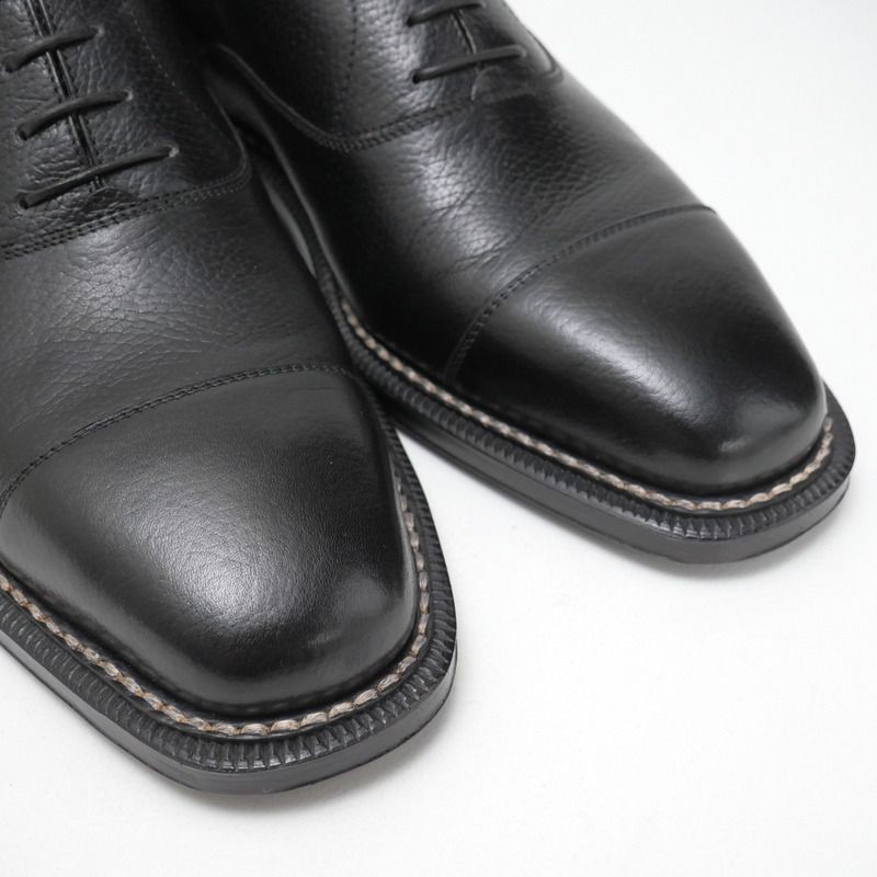 〈美品〉SUTOR MANTELLASSI 【26.5】デッキシューズ ストールマンテラッシ レザシューズ パンチドキャップトゥ